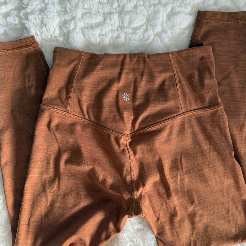 Athleta Space Dye 7/8 Tights in Tan
